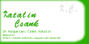 katalin csank business card